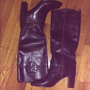 Tory Burch Black Riding Boots Size 11